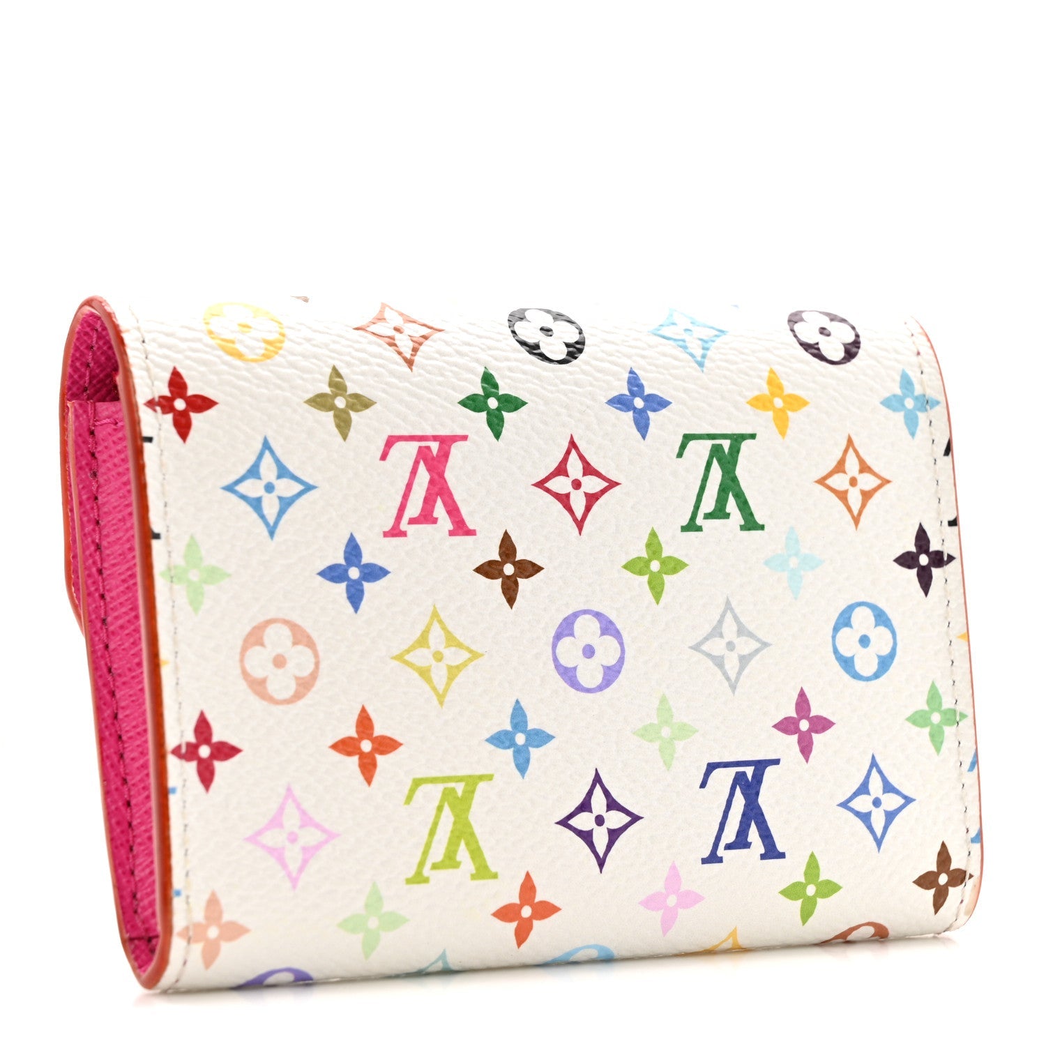 LV X TM Monogram Multicolor Rosalie Coin Purse White Kawaii Pink