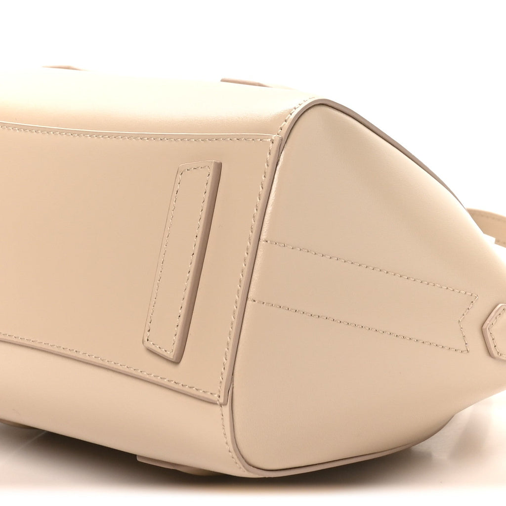 Box Calfskin Mini Lock Antigona Shoulder Bag Natural Beige