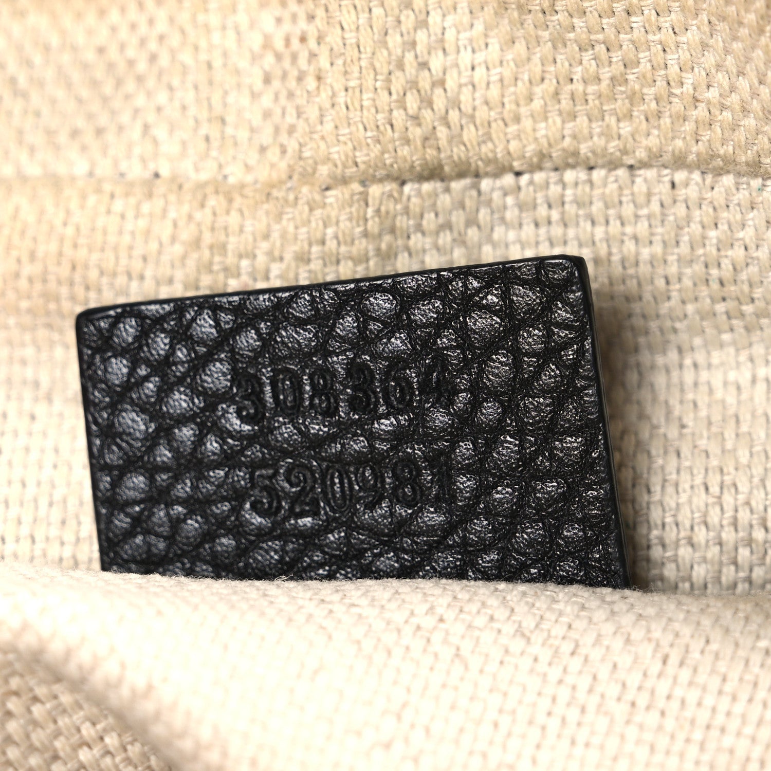 Pebbled Calfskin Small Soho Disco Bag Black