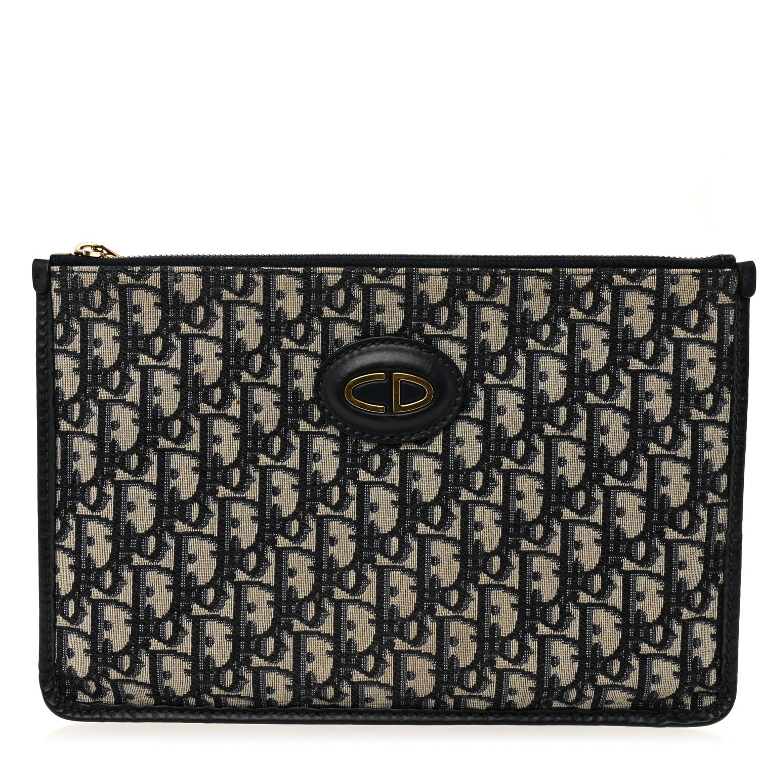 Oblique Monogram Pouch Clutch Blue