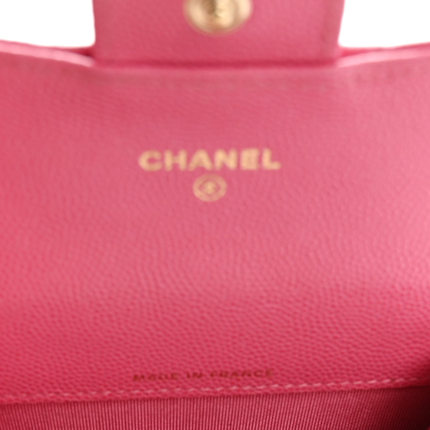 Caviar Quilted Flap  Holder Wallet Pink