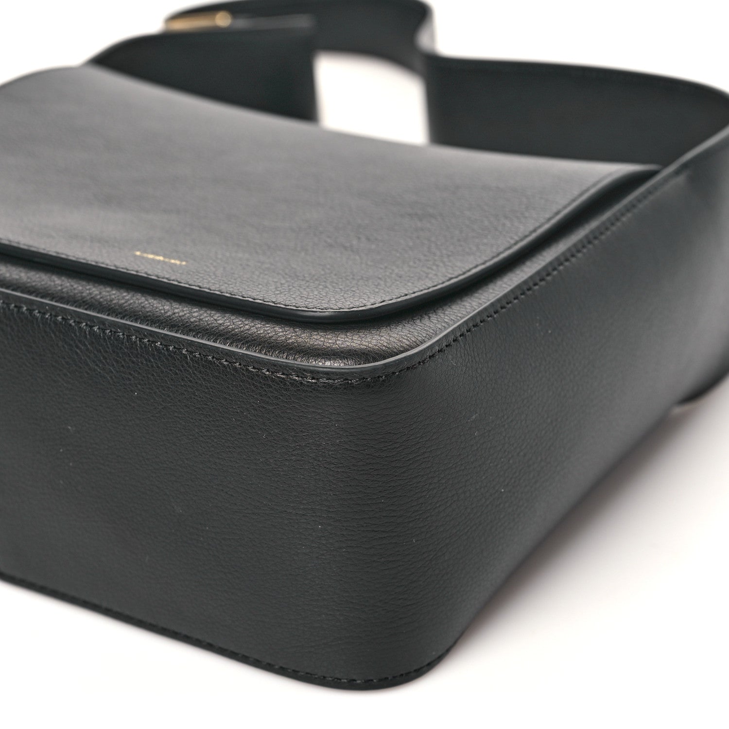 Calfskin Box Shoulder Bag Black