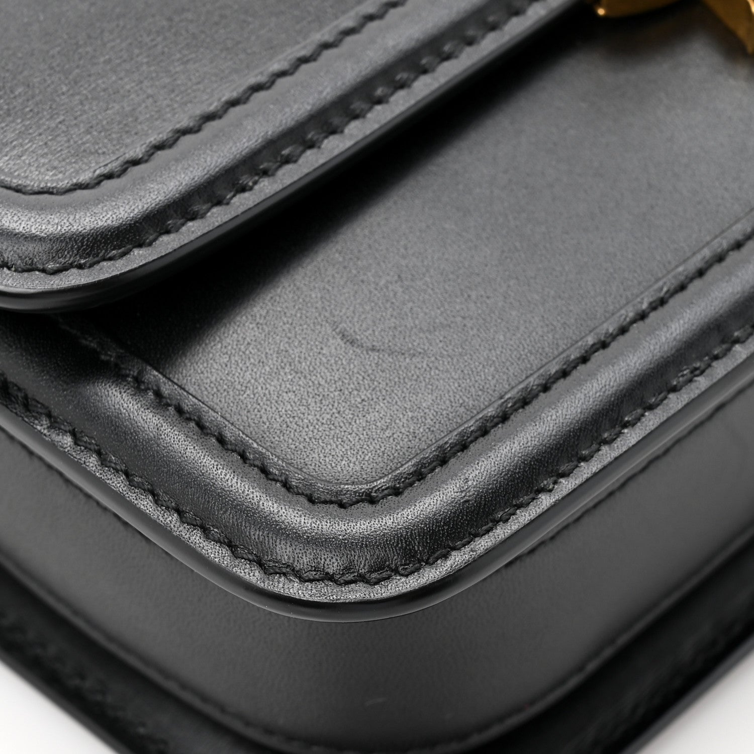 Smooth Calfskin Small Solferino Satchel Black