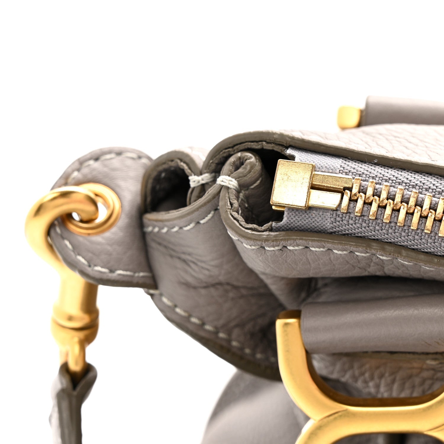 Calfskin Medium Marcie Satchel Cashmere Grey
