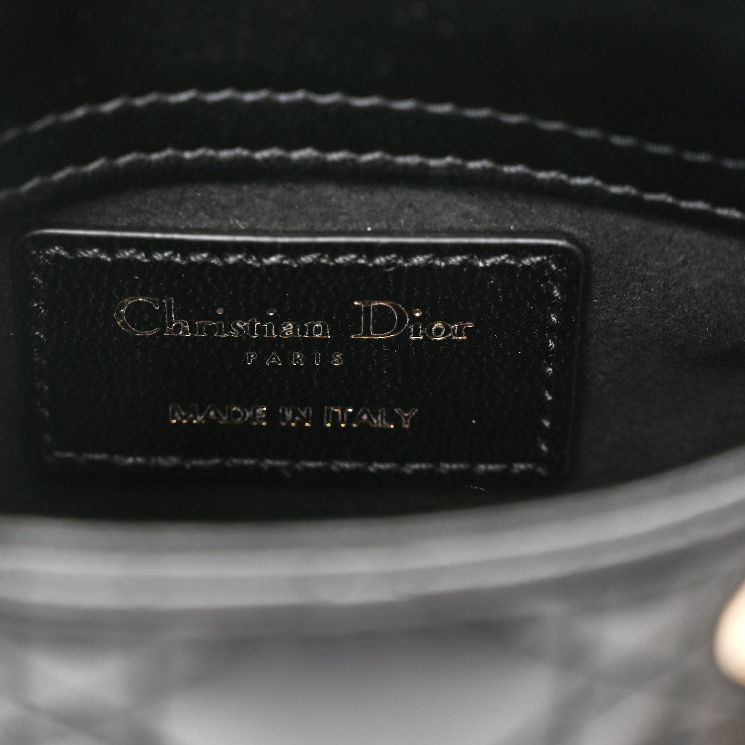 Lambskin Cannage Micro Lady Dior Black