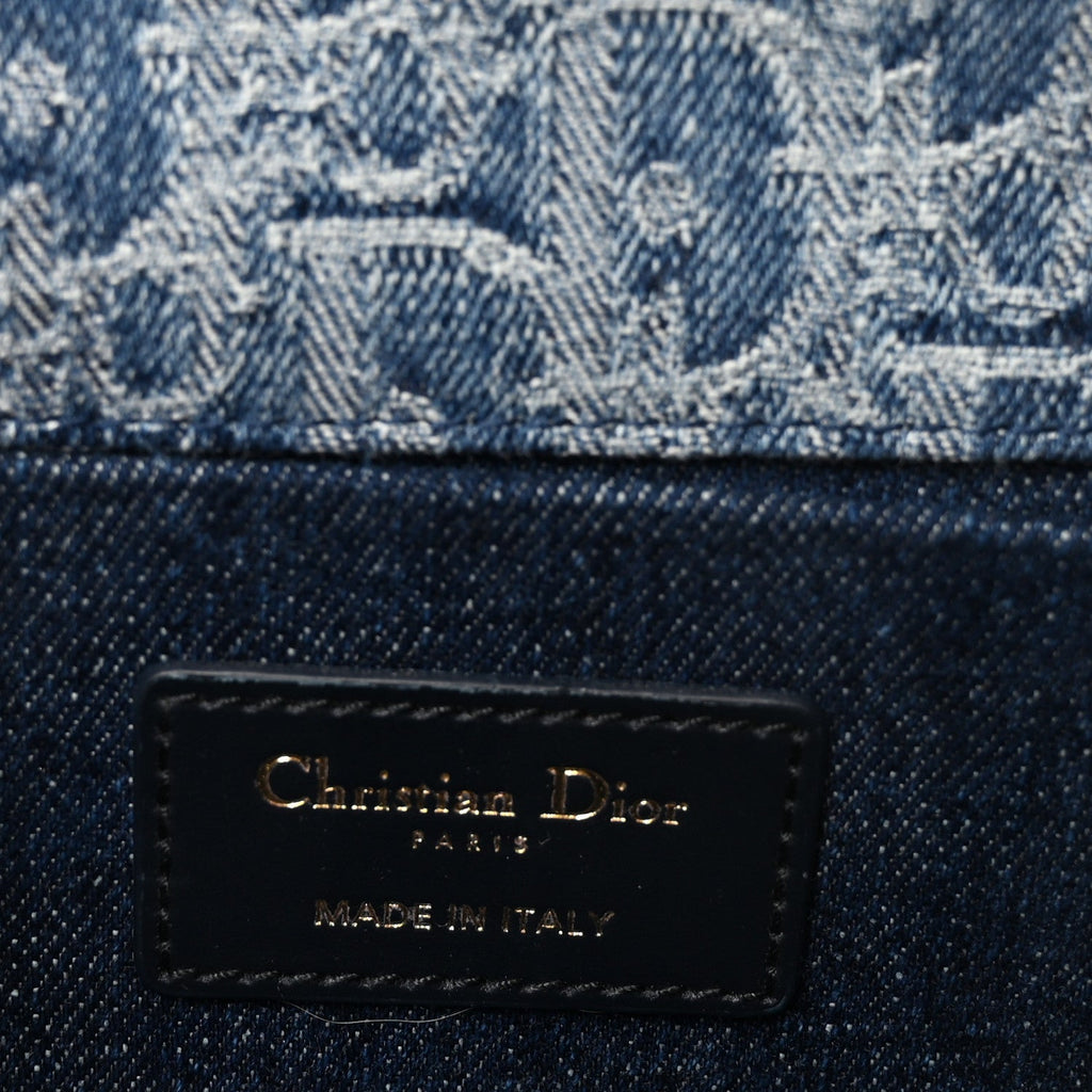 Denim Oblique 30 Montaigne East West Chain Flap Bag