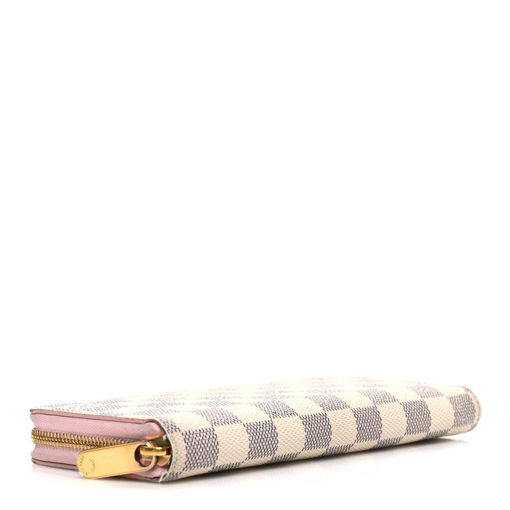 Damier Azur Zippy Wallet Rose Ballerine