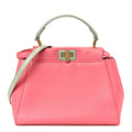 Nappa Colorblock Mini Peekaboo Iconic Satchel Rosa Fluo Oxigen Slate
