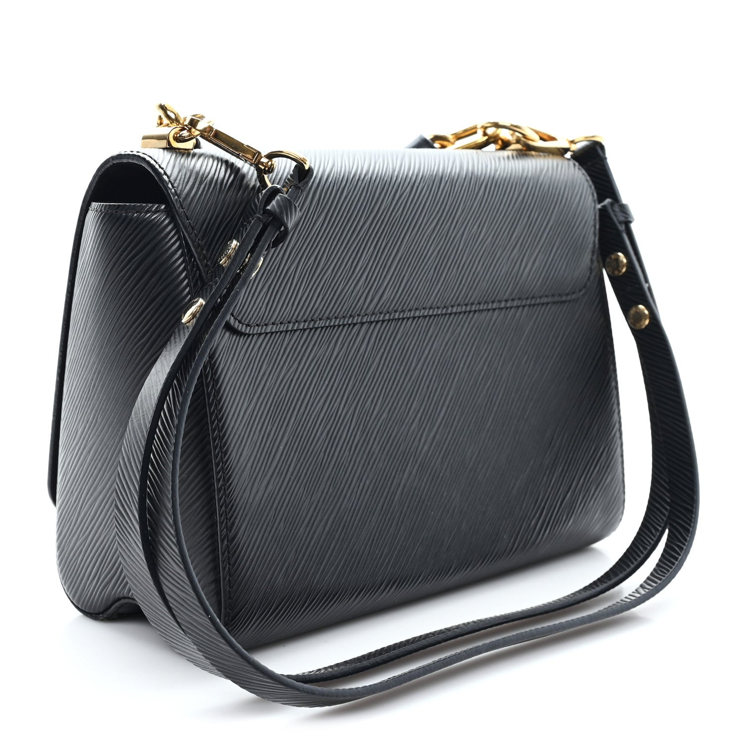 Epi Twist Braided Strap Shoulder Bag MM Black