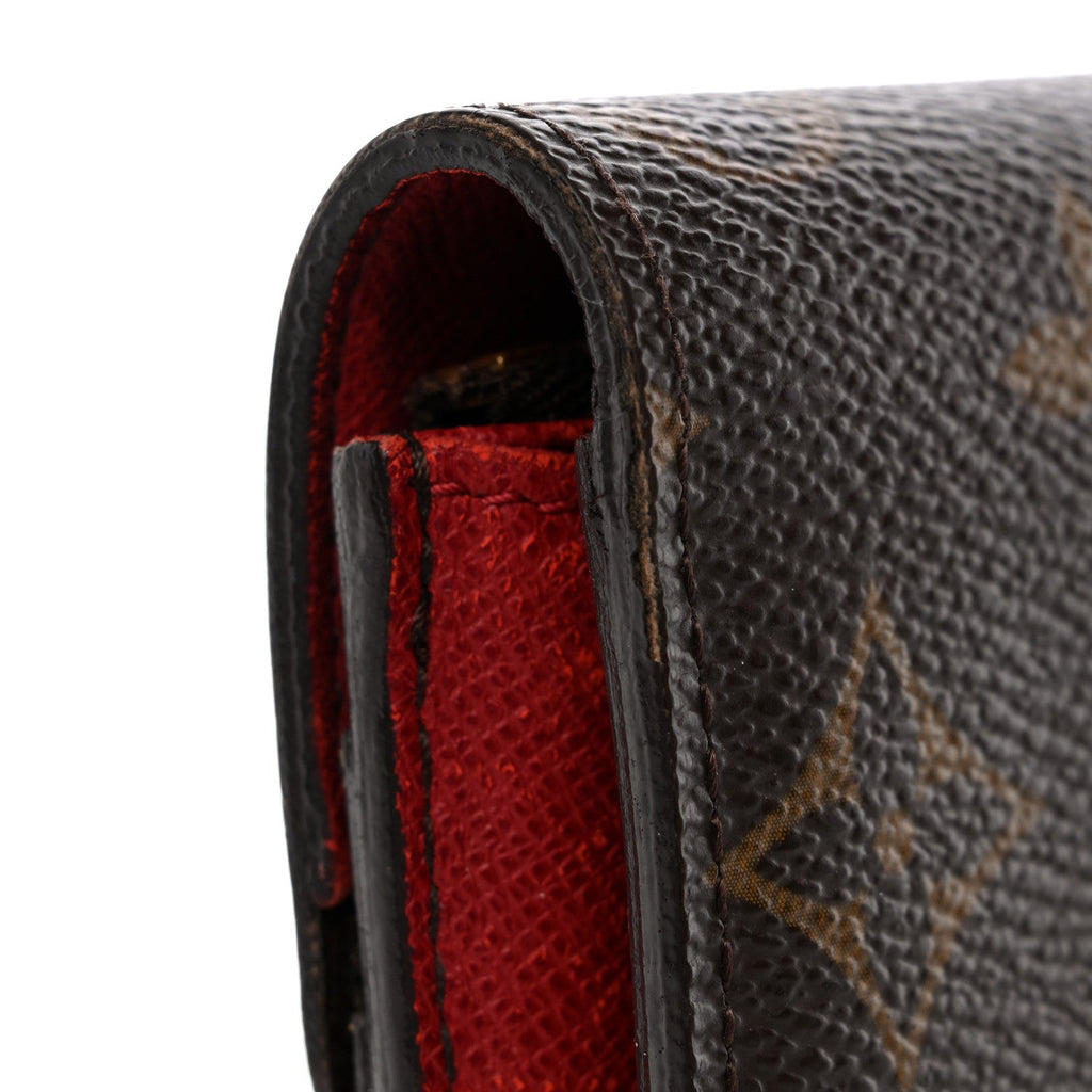 Monogram Emilie Wallet Red