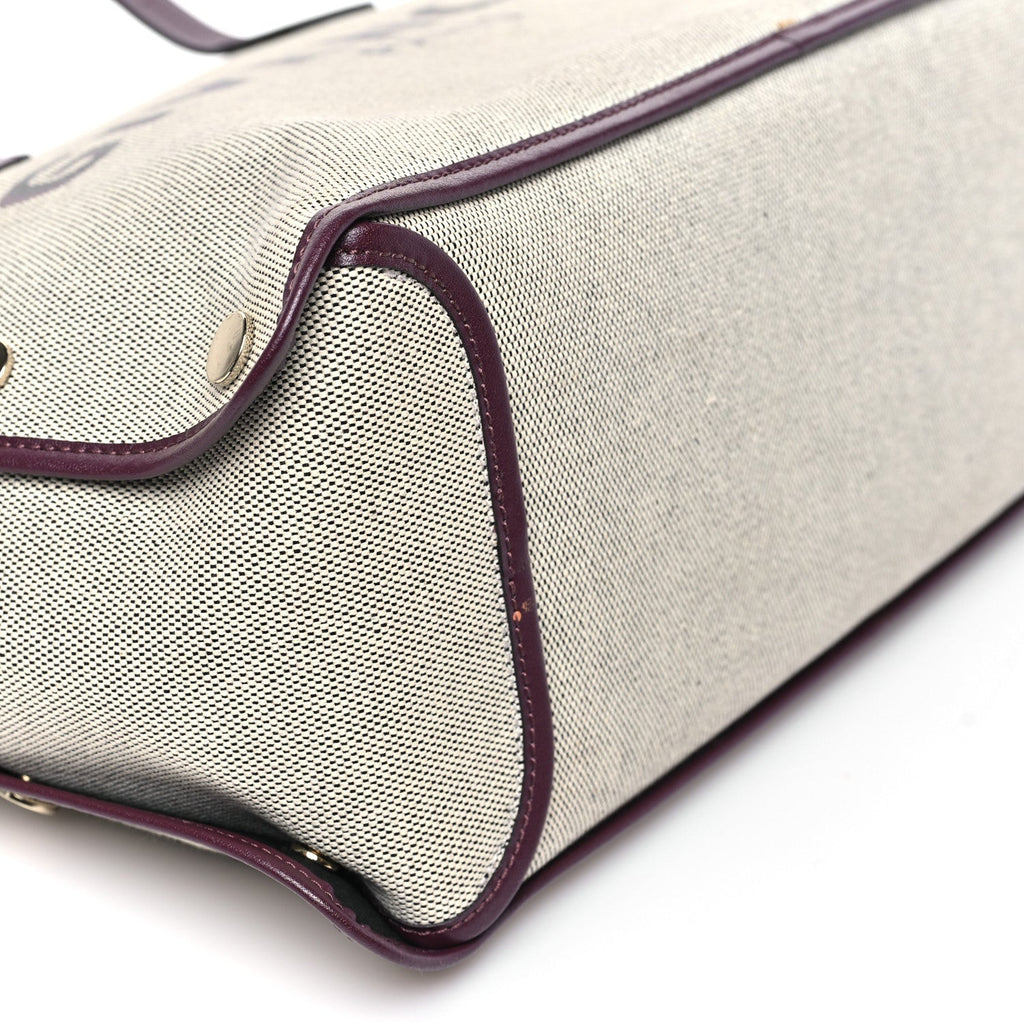 Canvas Medium Bond Shopper Tote Aubergine
