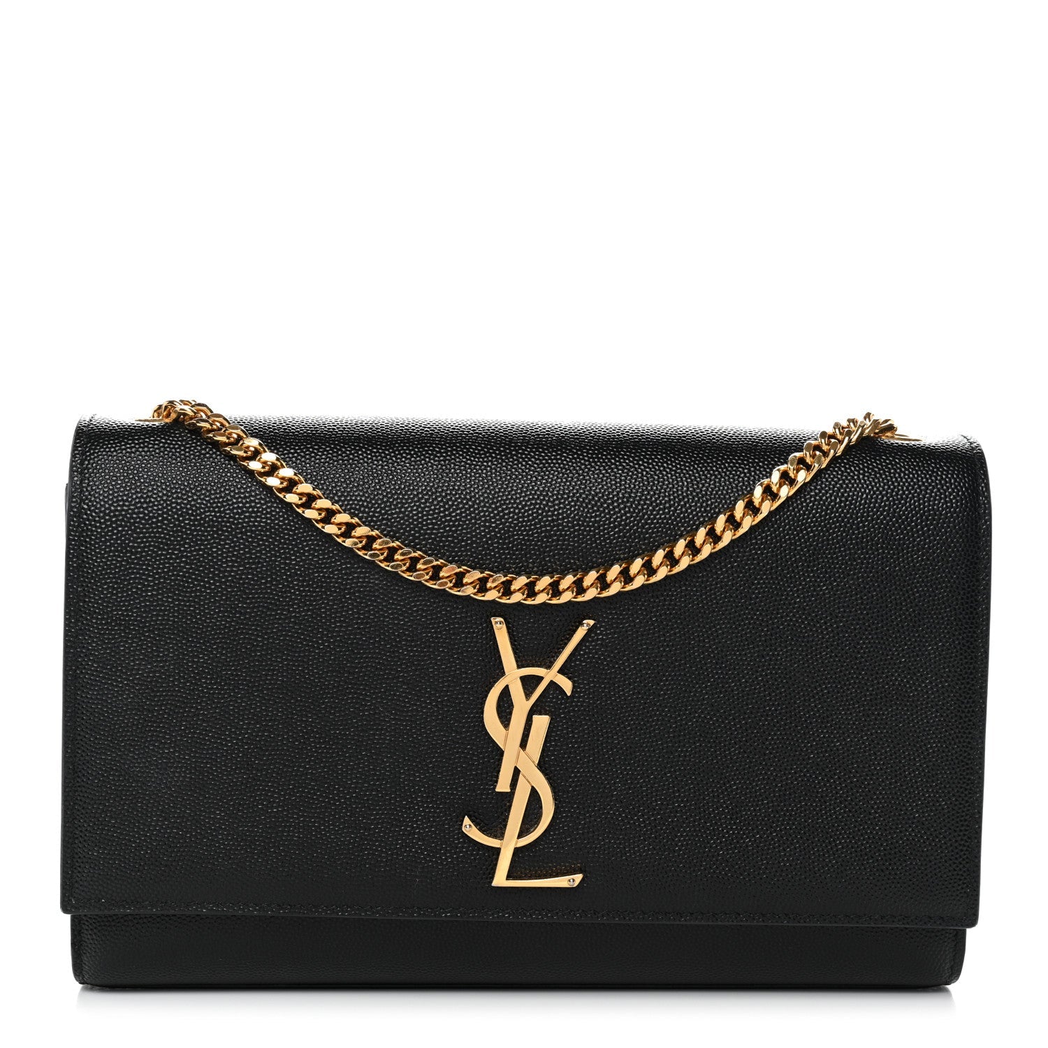 Grain De Poudre Medium Classic Monogram Kate Satchel Black