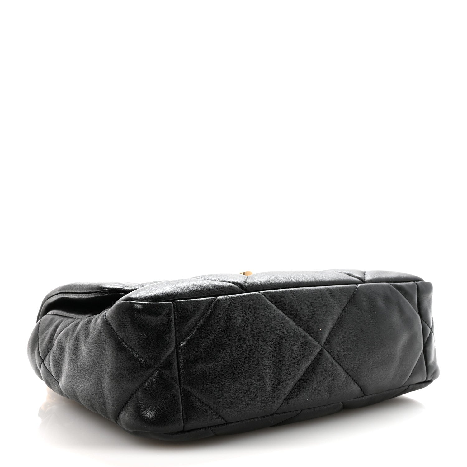 Goatskin Quilted Medium Chanel 19 Flap Black