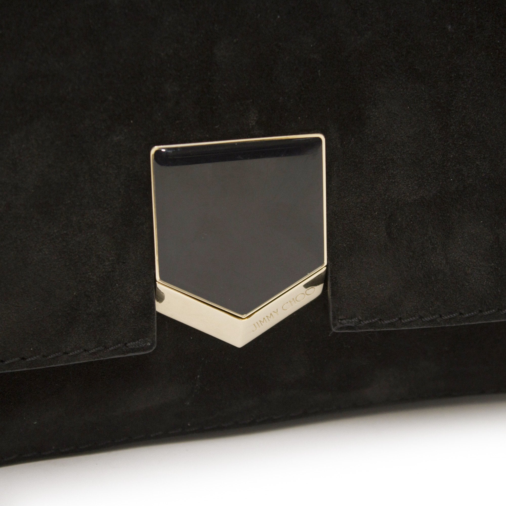 Jimmy Choo Cross Body Lockett  in Black, Suede