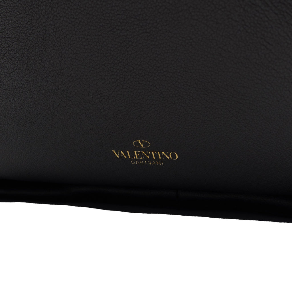 Valentino Tote Rockstud Hobo in Black, Calfskin
