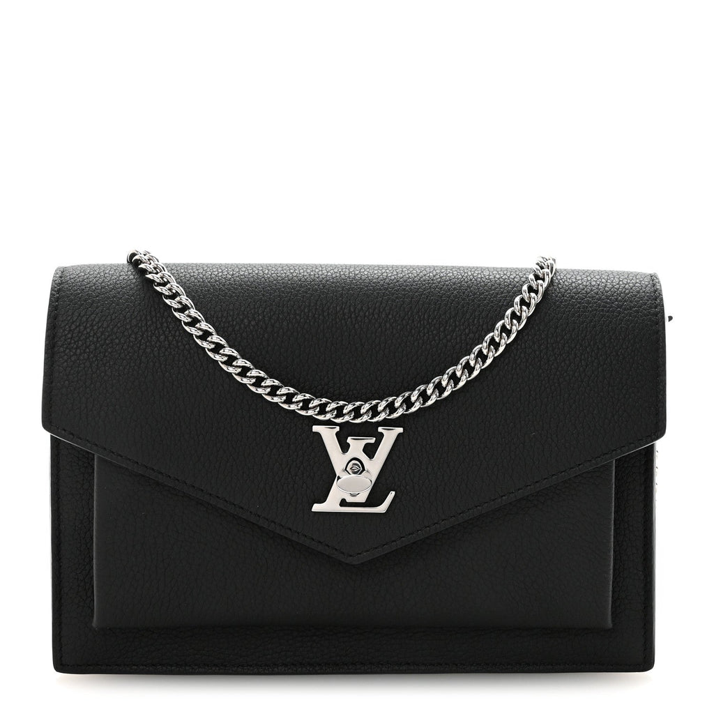 Soft Calfskin My Lockme Chain Pochette Black