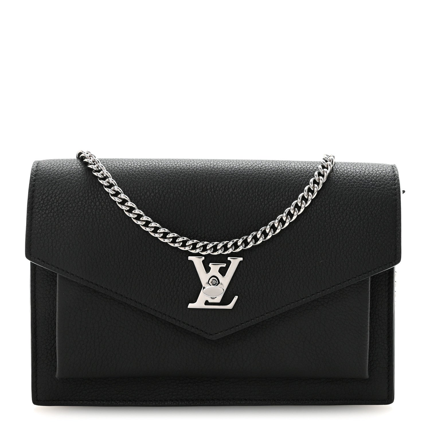 Soft Calfskin My Lockme Chain Pochette Black
