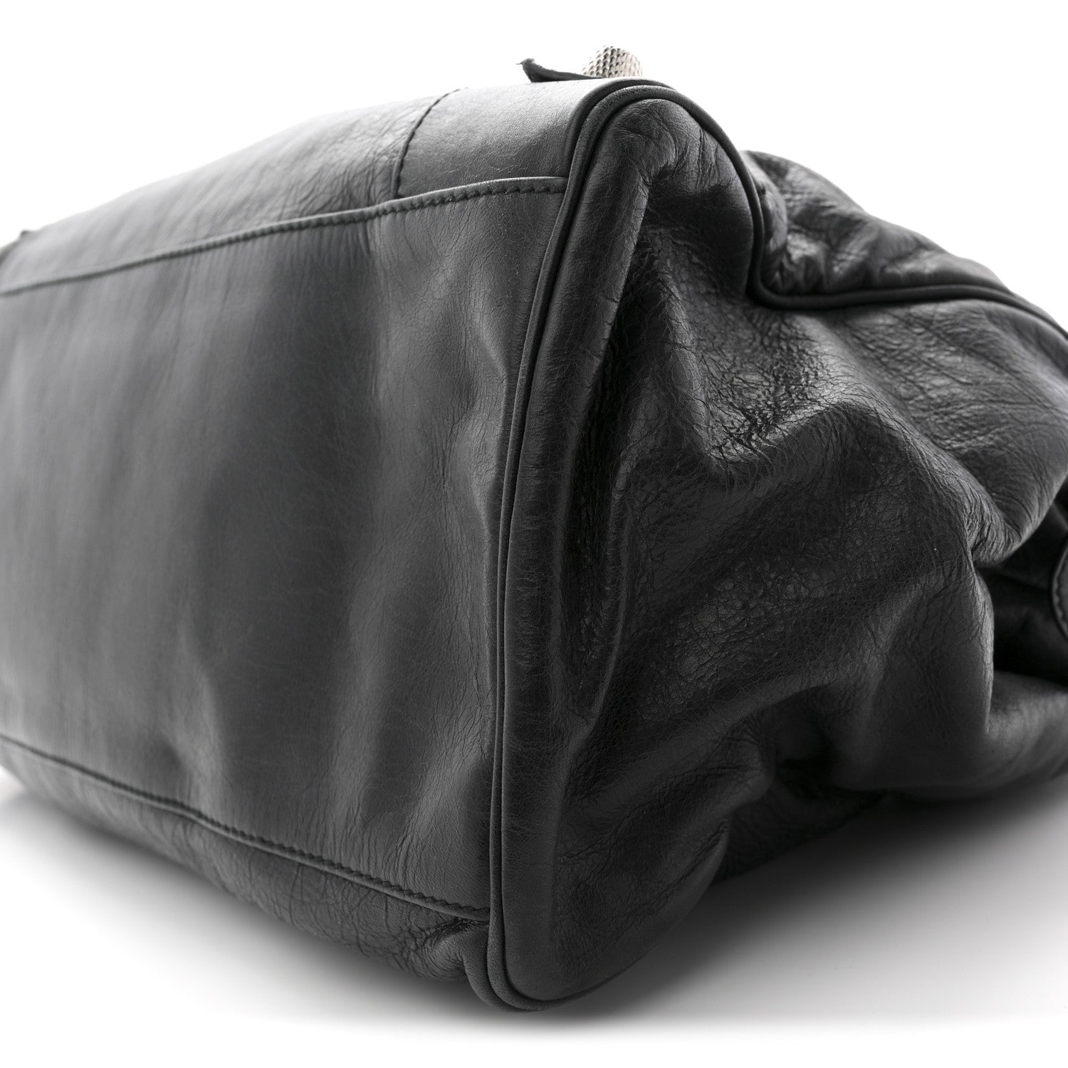 Agneau Giant 21 Silver Hardware Mid Day Black