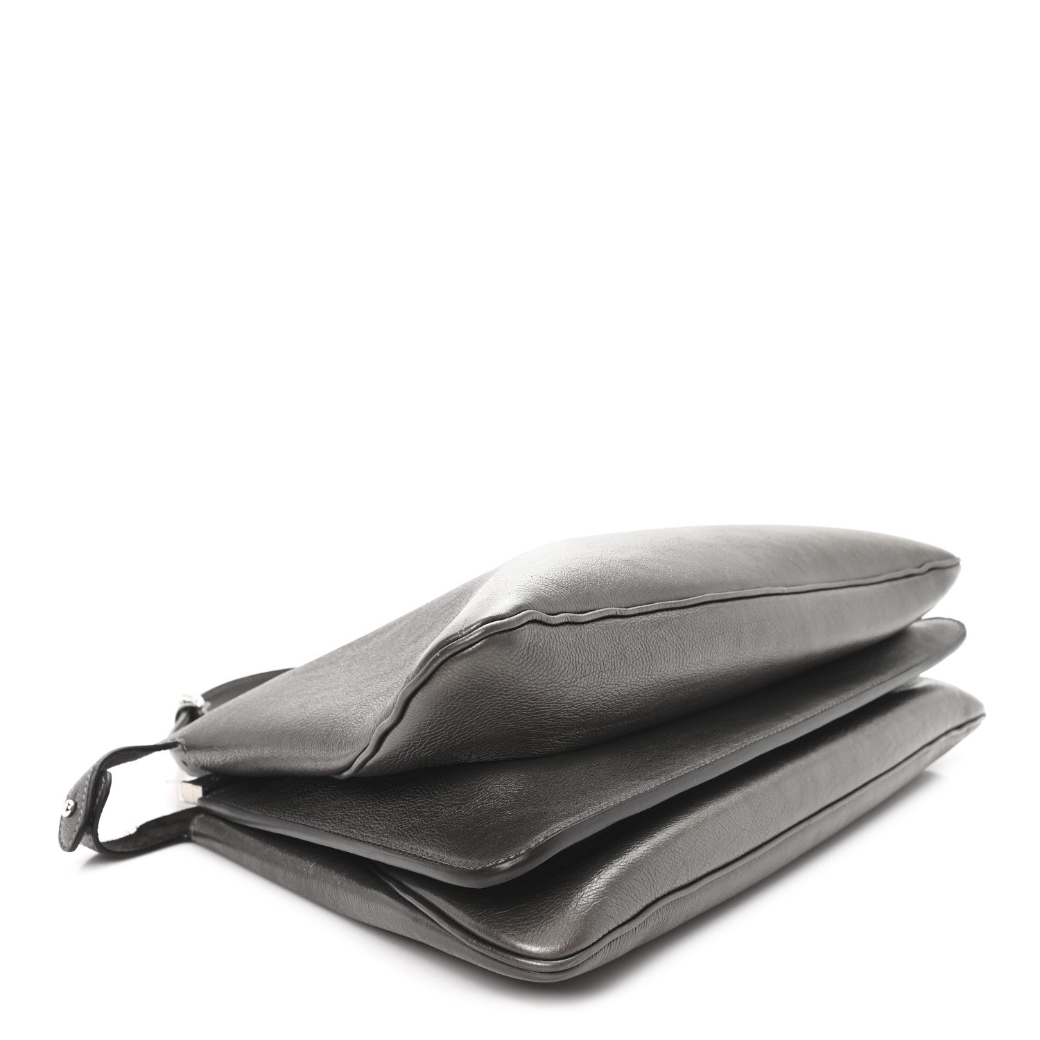 Metallic Vitello Large Soft Peekaboo Tortora