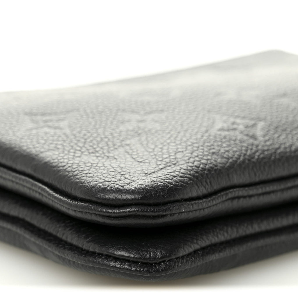 Empreinte Double Zip Pochette Black