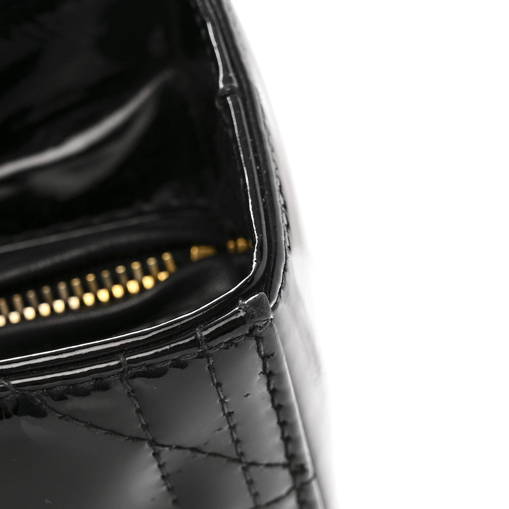 Patent Cannage Large Lady Dior Black