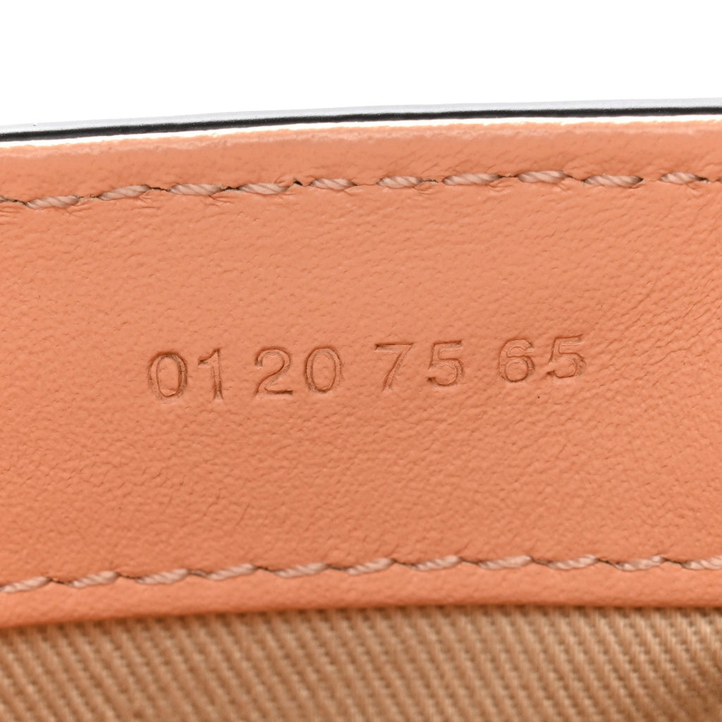 Calfskin Crocodile Embossed Mini C Double Carry Milky Orange