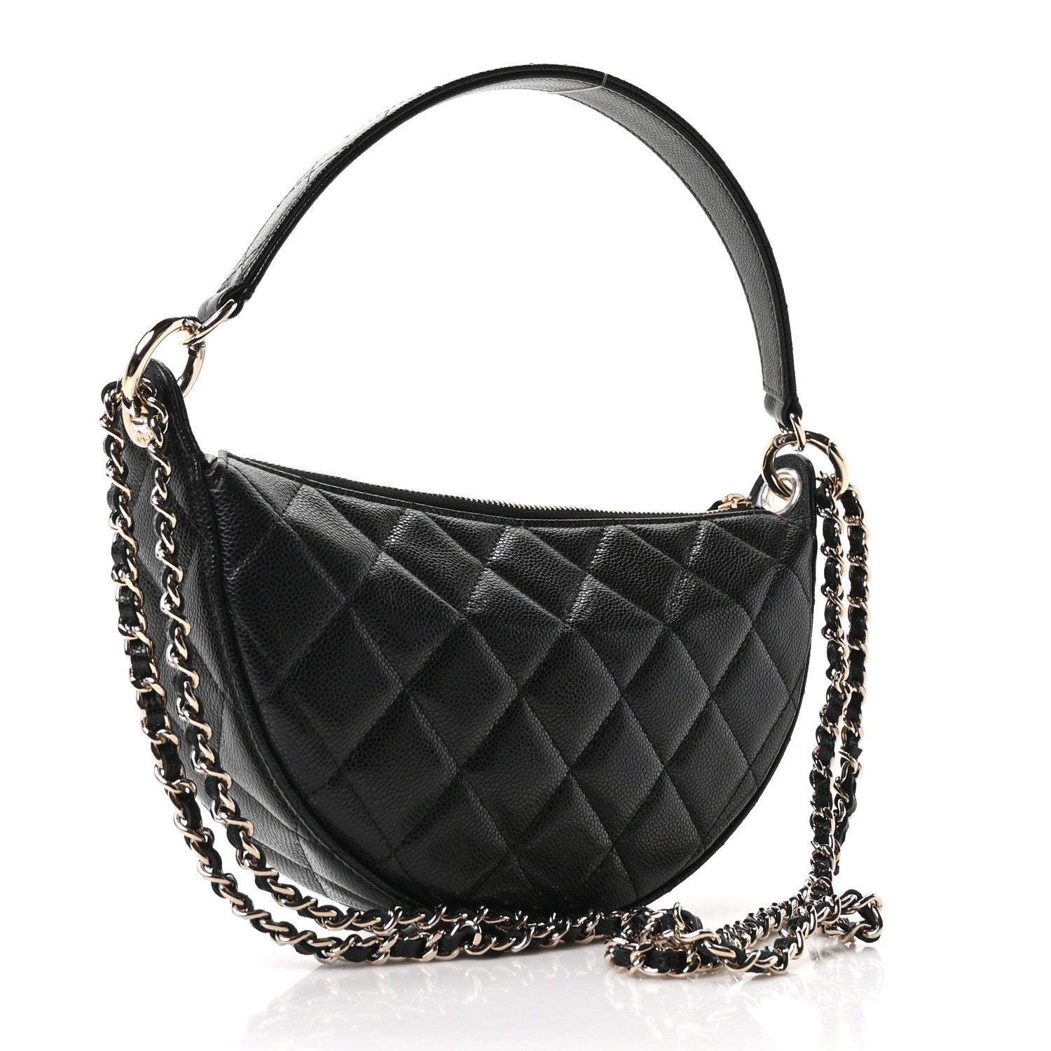 Caviar Quilted Other Shape With Chain Black
