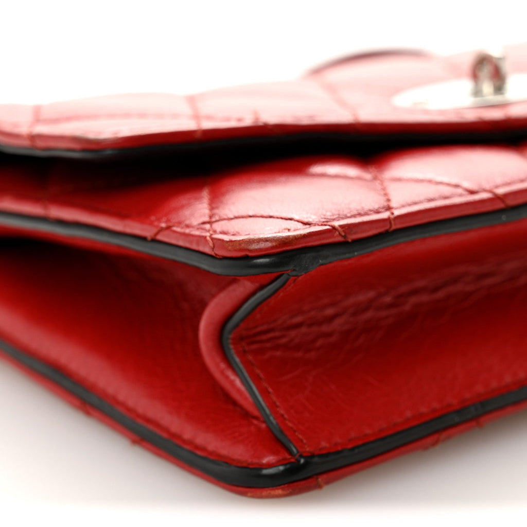 Shiny Buffalo Quilted Darley Shoulder Bag Red