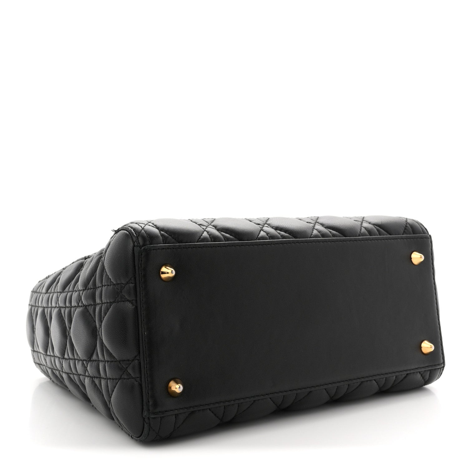 Lambskin Cannage Medium Lady Dior Black