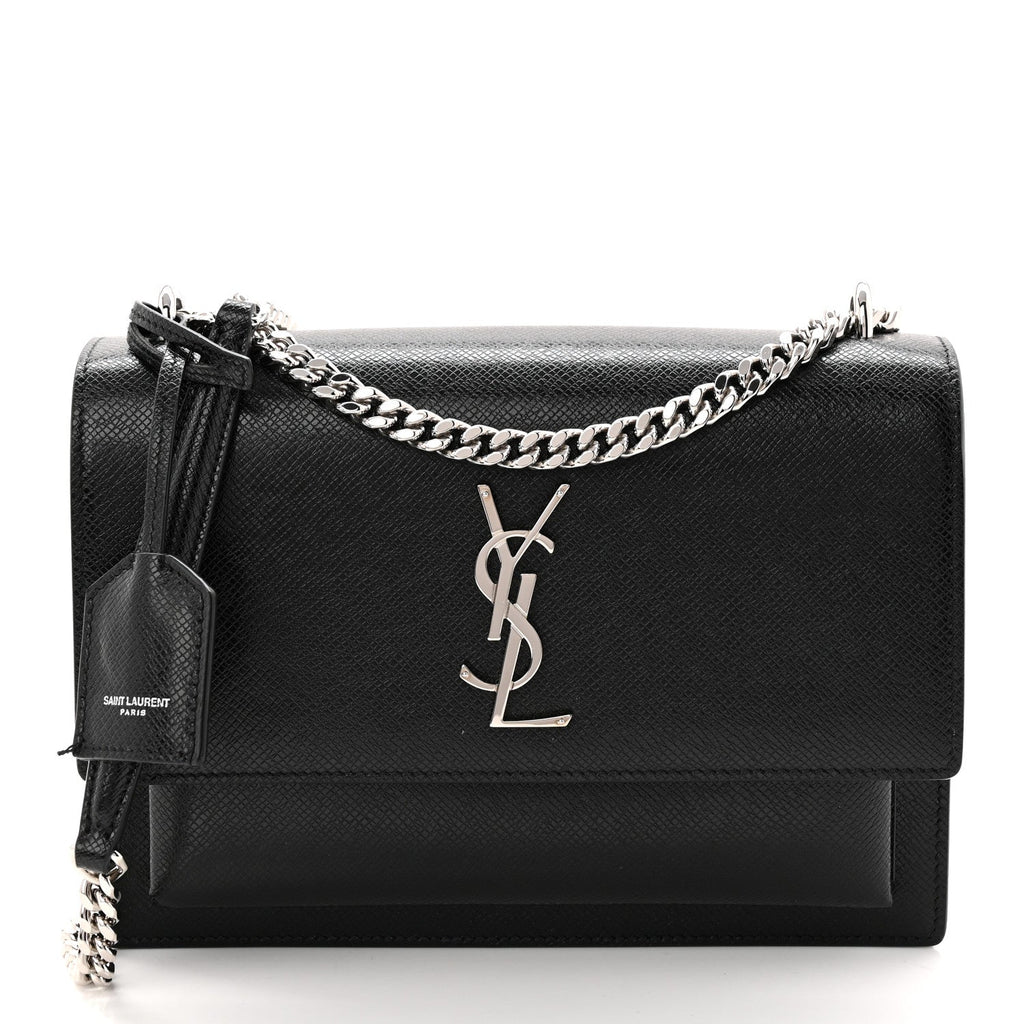 Coated Bark Calfskin Medium Monogram Sunset Black