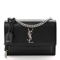Coated Bark Calfskin Medium Monogram Sunset Black