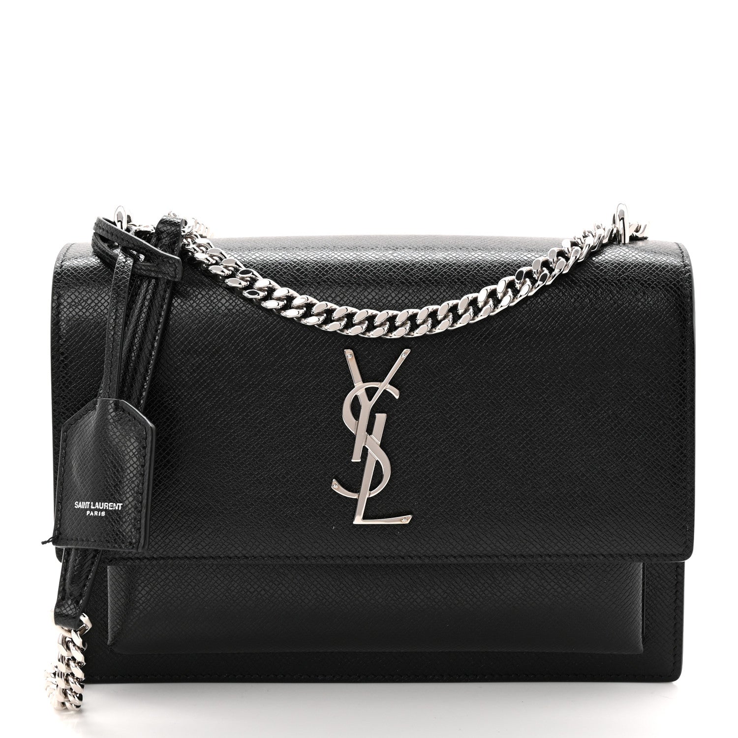 Coated Bark Calfskin Medium Monogram Sunset Black