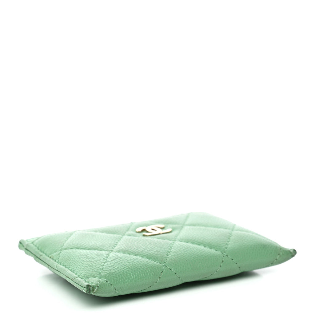 Caviar Quilted  Holder Green