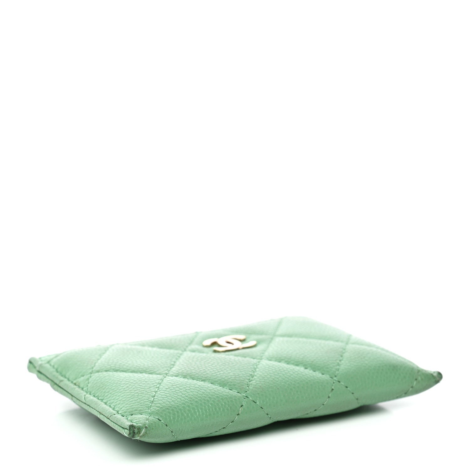 Caviar Quilted  Holder Green