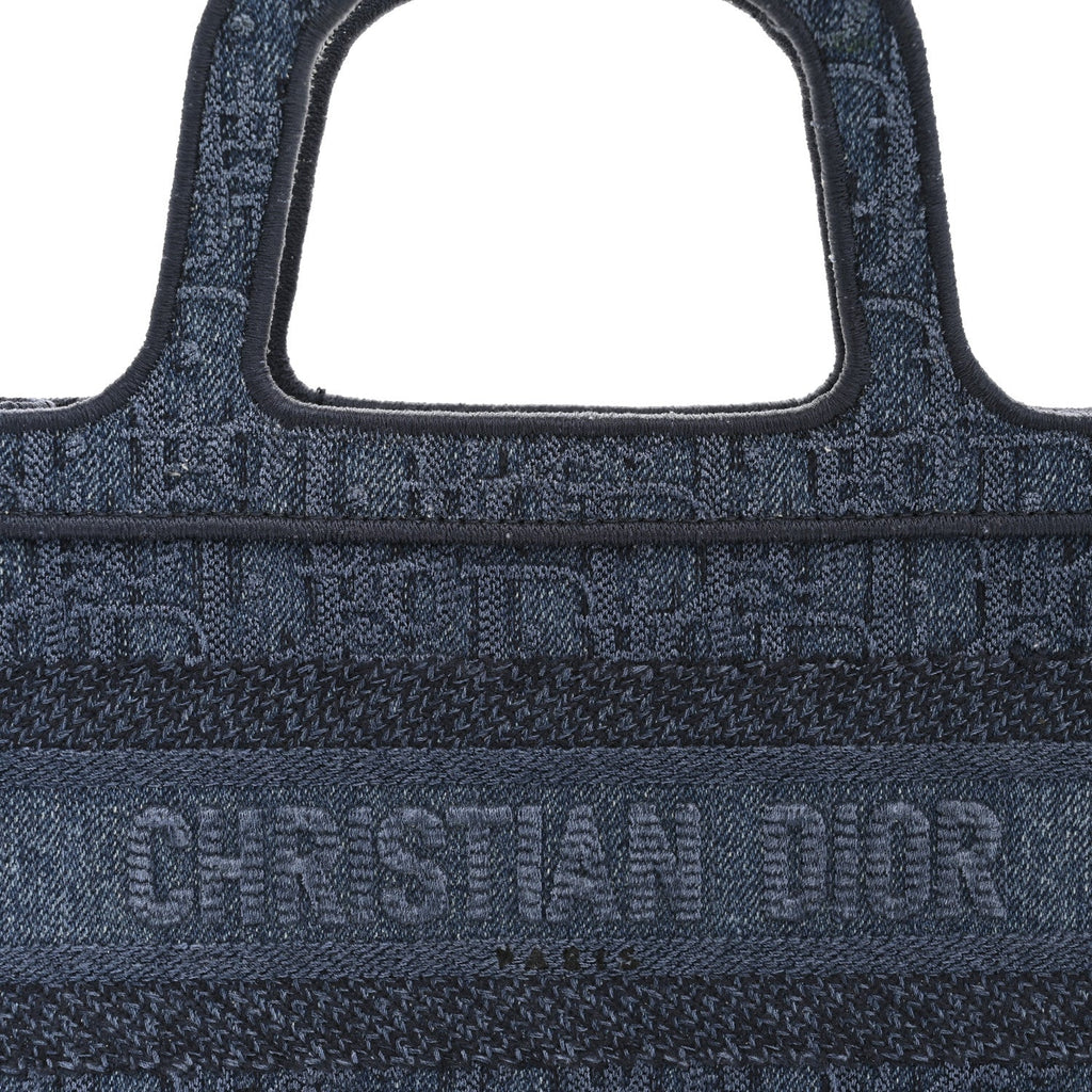 Oblique Denim Mini Book Tote Blue