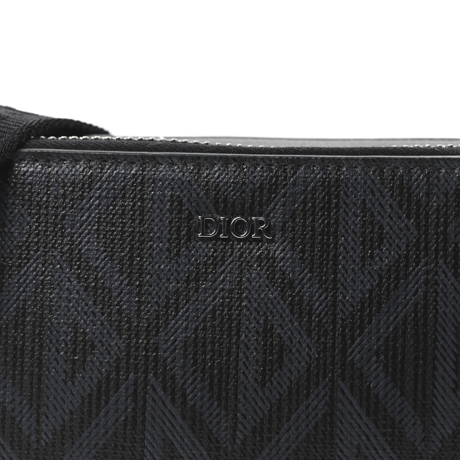 Coated Canvas CD Diamond Messenger Pouch Black