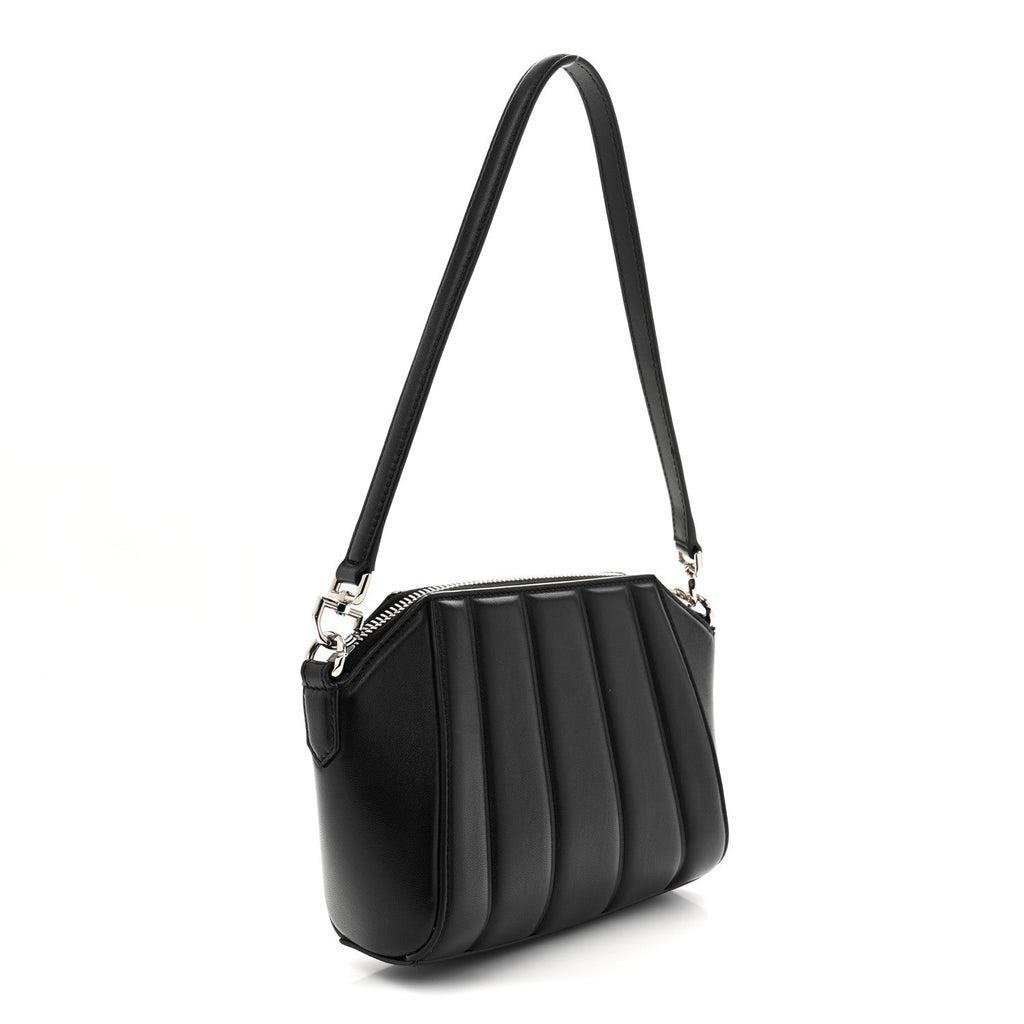 Lambskin XS Lock Antigona Shoulder Bag Black