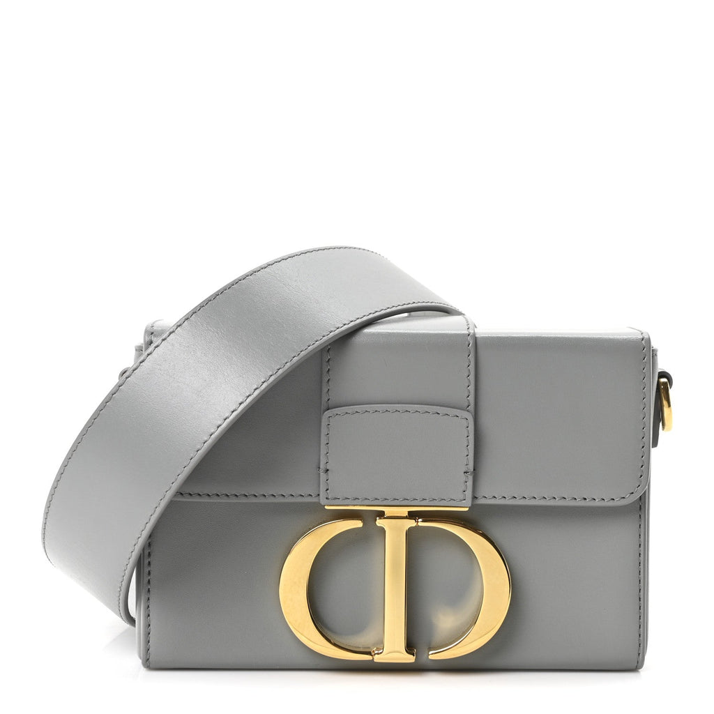 Box Calfskin 30 Montaigne Box Bag Gray