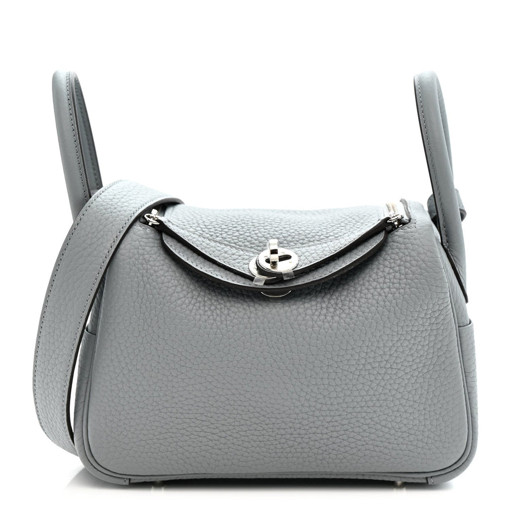 Taurillon Clemence Mini Lindy 20 Gris Pantin