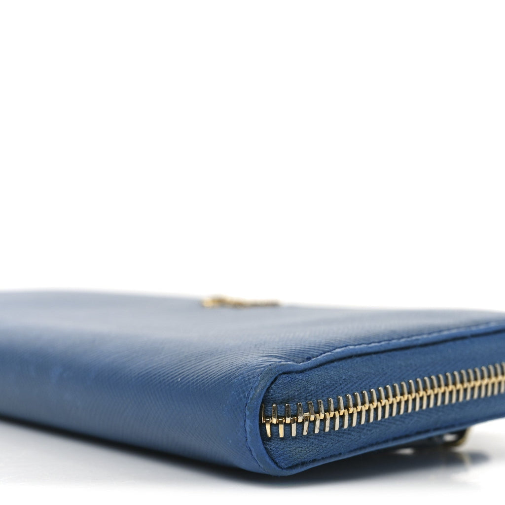 Vitello Move Half Zip Wallet Cobalto