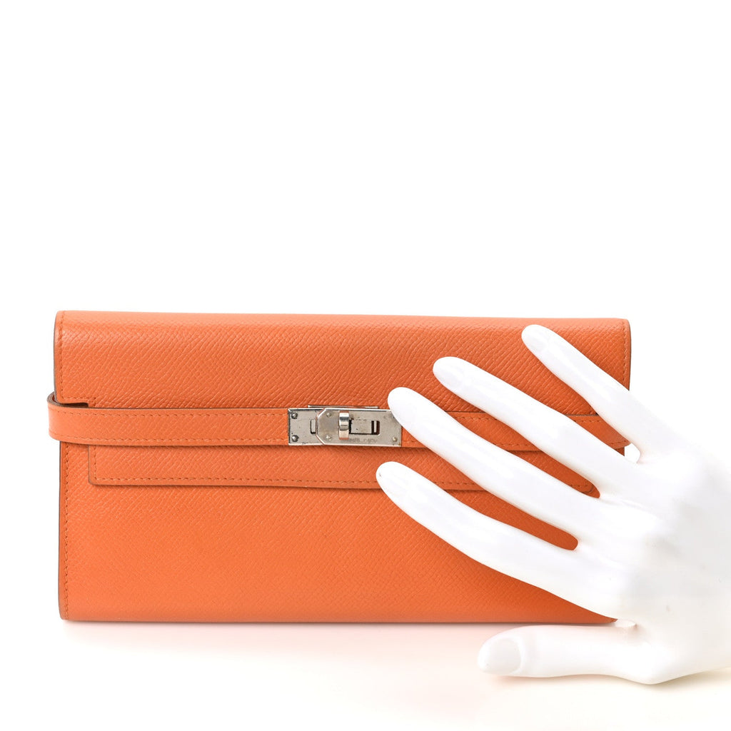 Epsom Kelly Longue Wallet Orange