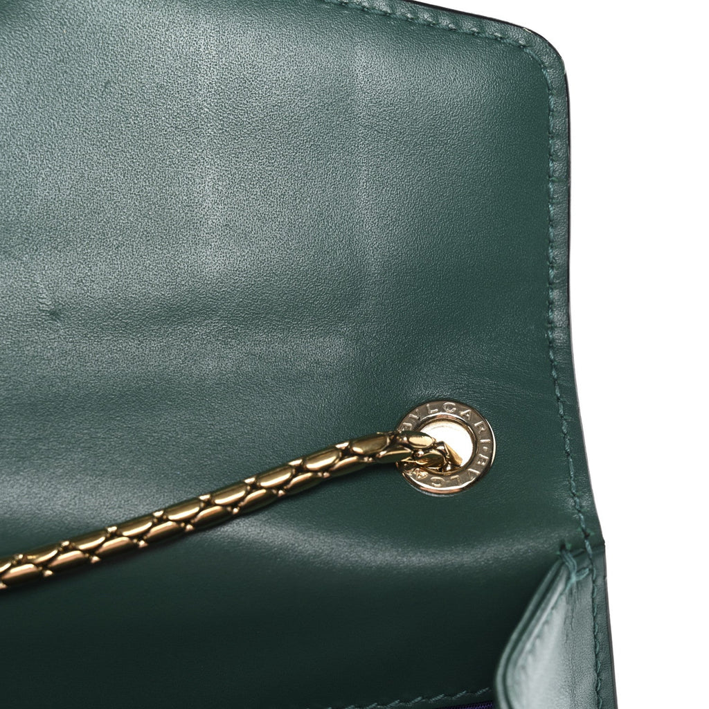 Calfskin Small Serpenti Forever Snake Strap Crossbody Bag Emerald Green