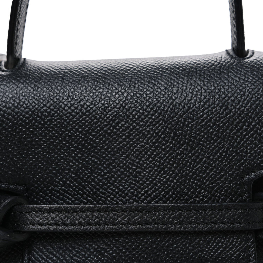 Grained Calfskin Nano Belt Bag Black
