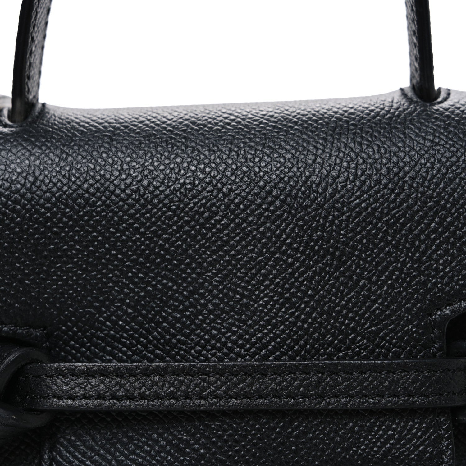 Grained Calfskin Nano Belt Bag Black