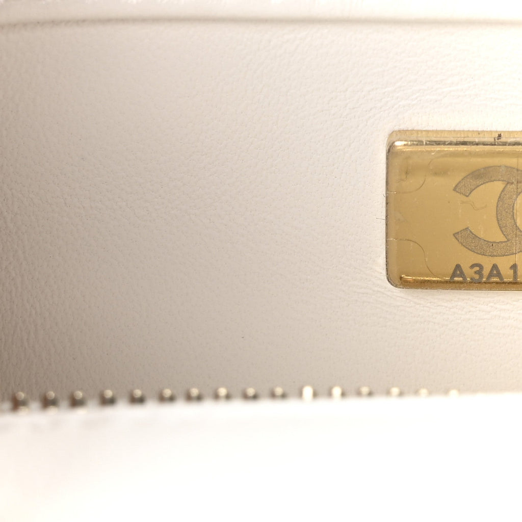 Sequin Mini Rectangular Flap White