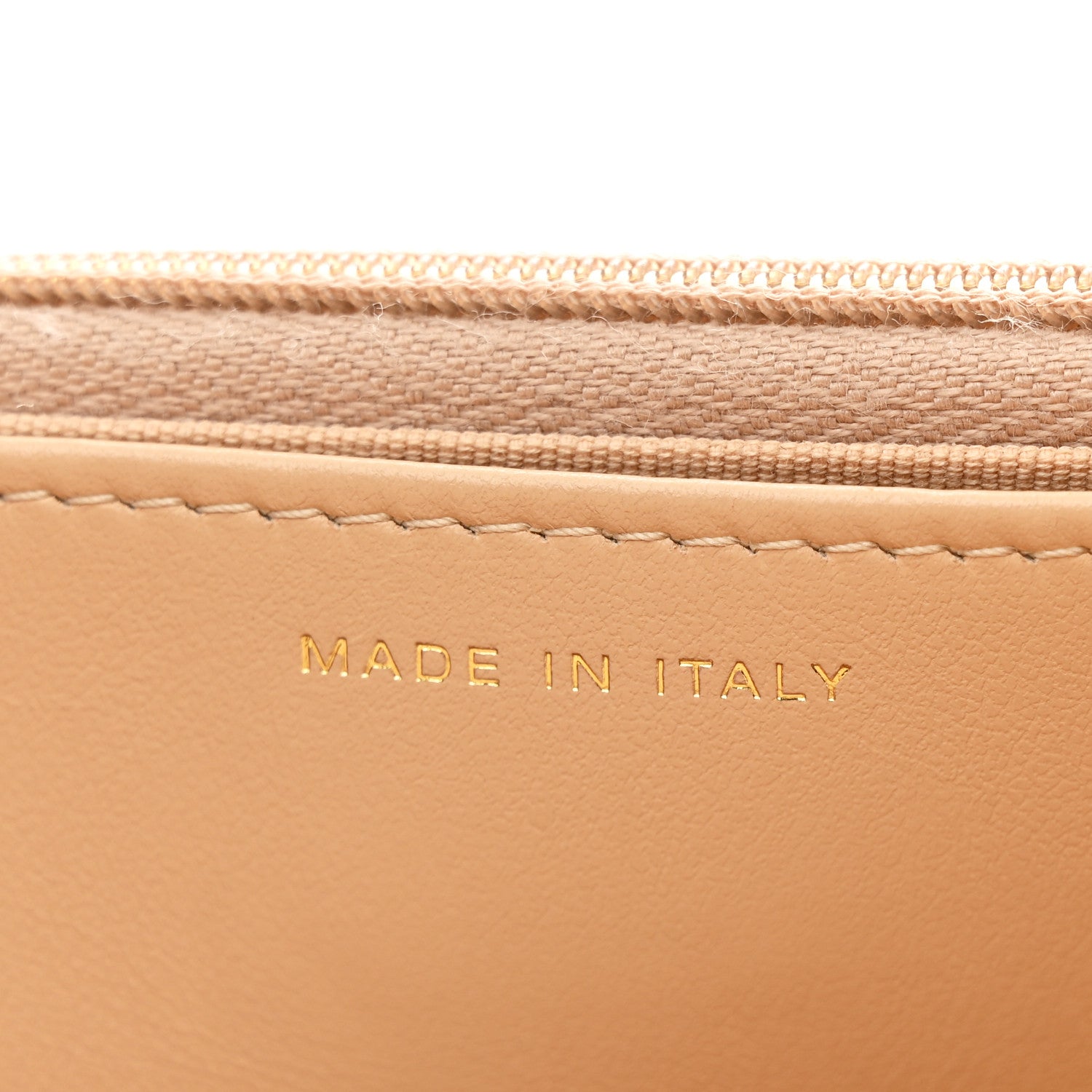 Caviar Quilted Wallet on Chain WOC Beige