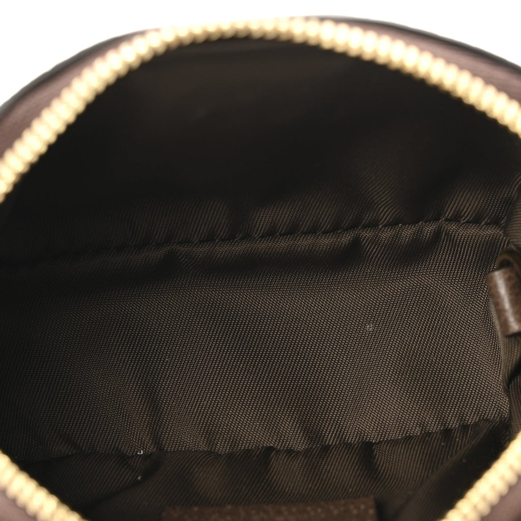 GG Supreme Monogram Web Ophidia Dome Key Pouch Beige New Acero