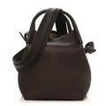 Grained Calfskin Micro Bale Bag Dark Chocolate Licorice