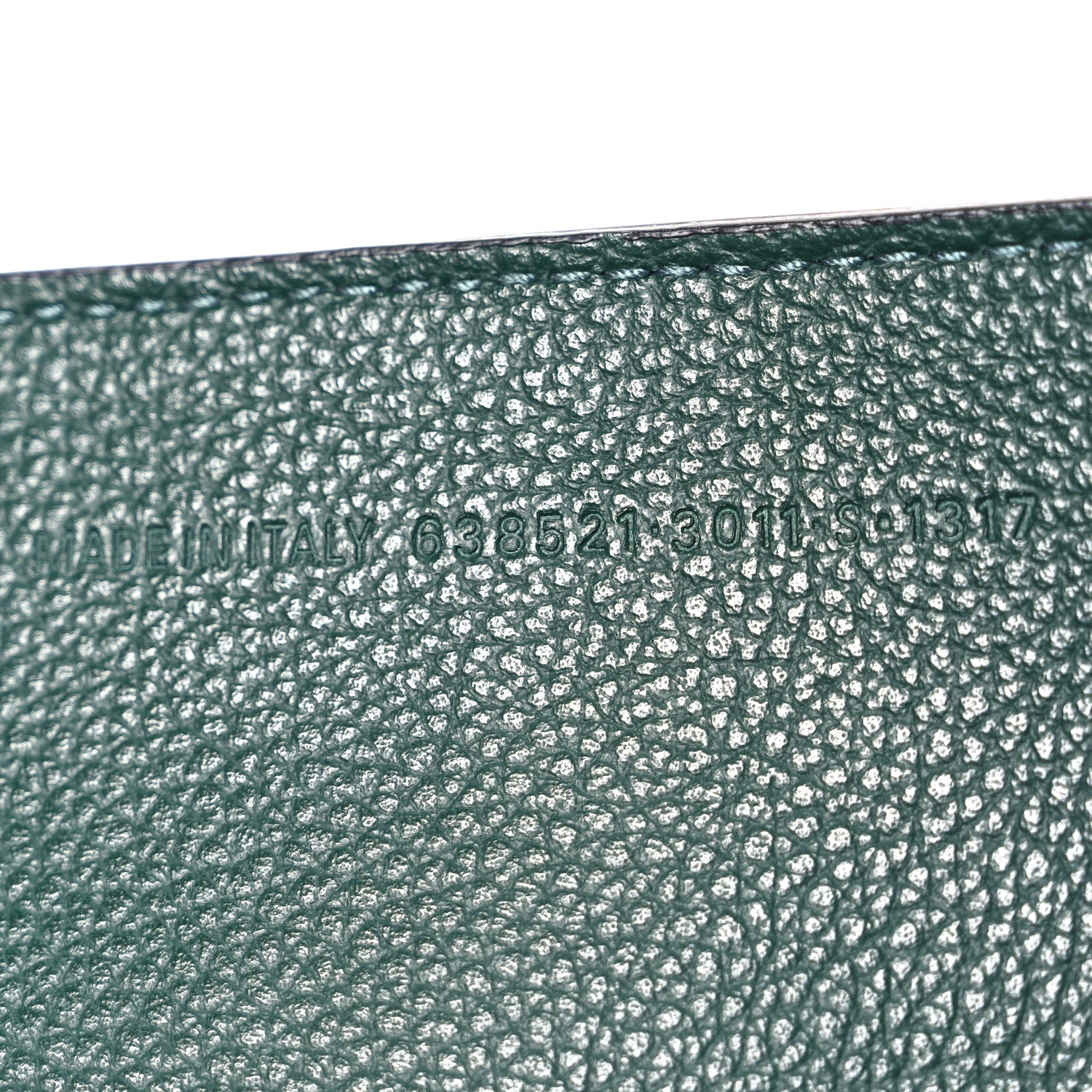 Grained Calfskin Neo Classic Matte Black Hardware S City Forest Green