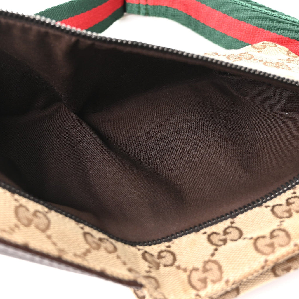 Monogram Web Belt Bag Dark Brown